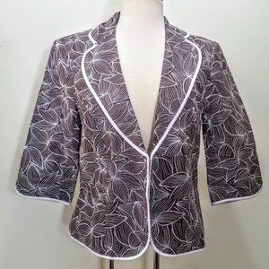 EUC! Nygard Collection Embroidered Linen Jacket